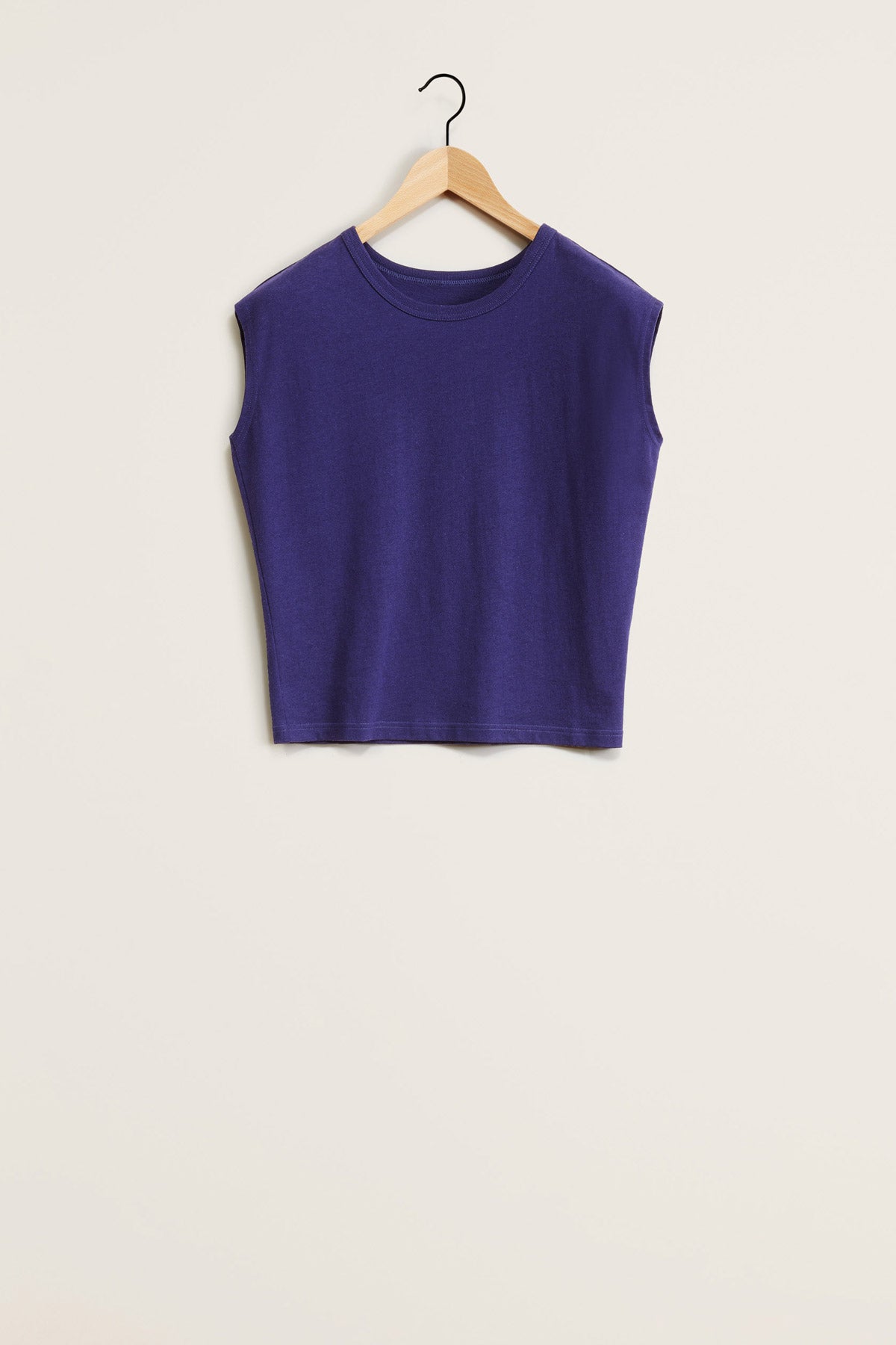 Lemaire  —  Cap Sleeve T-Shirt / Blue Violet