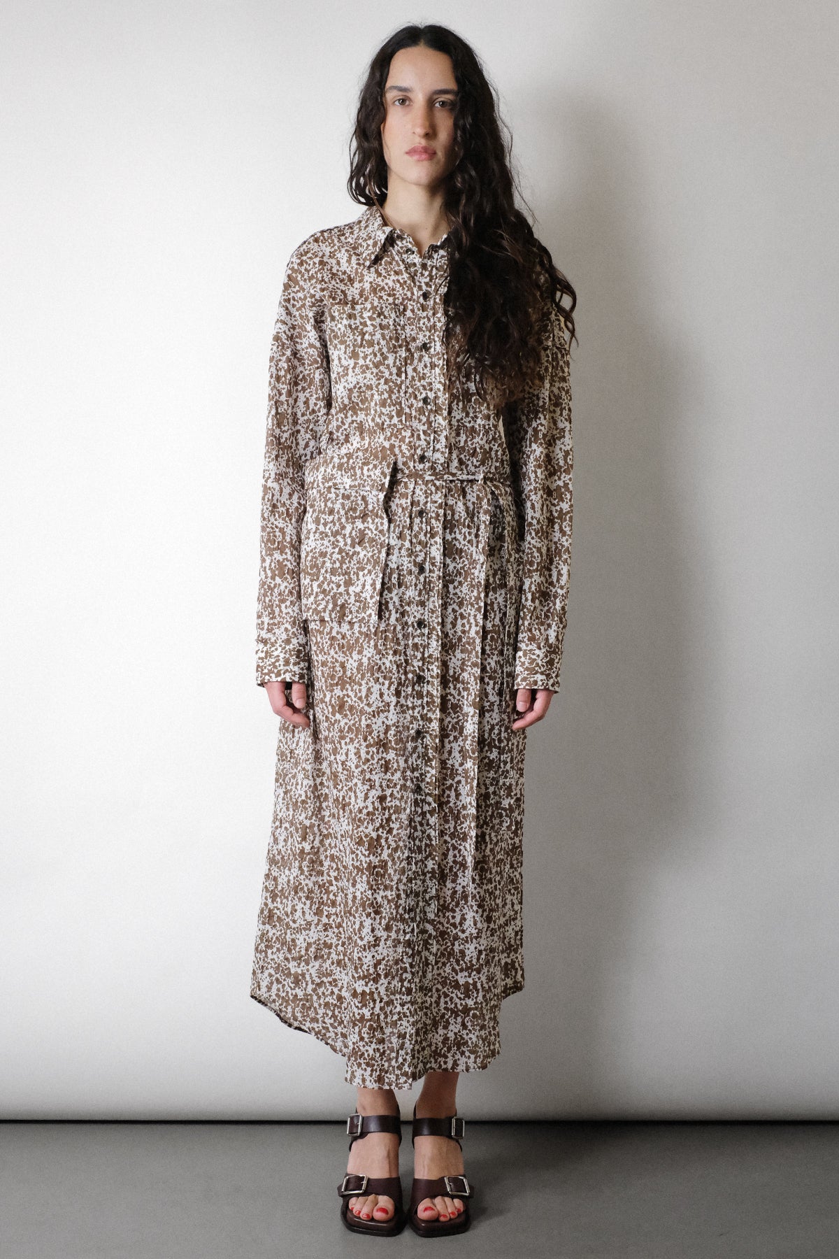 Lemaire  —  Printed Long Shirt Dress