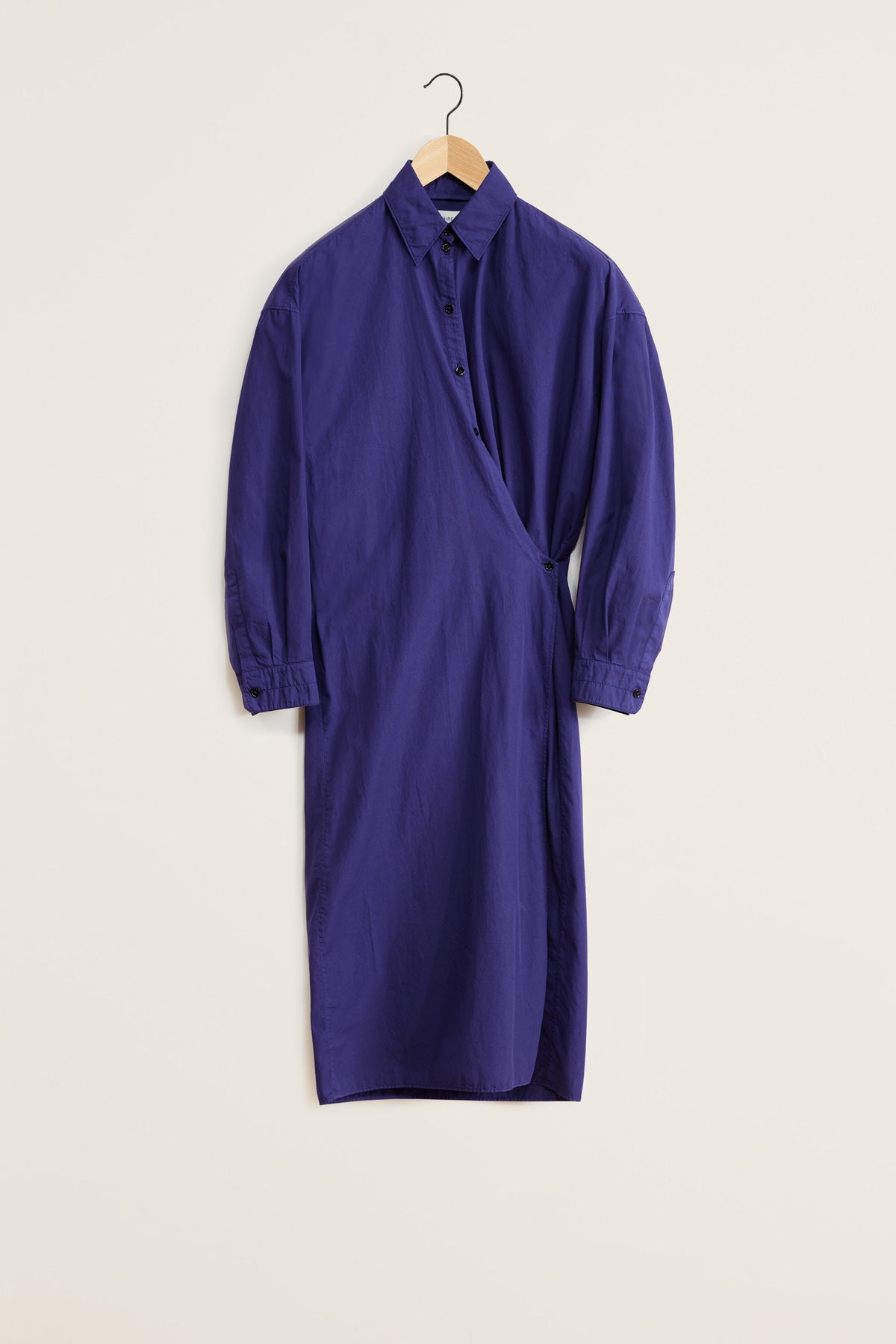 Lemaire — Straight Collar Twisted Dress / Blue Violet
