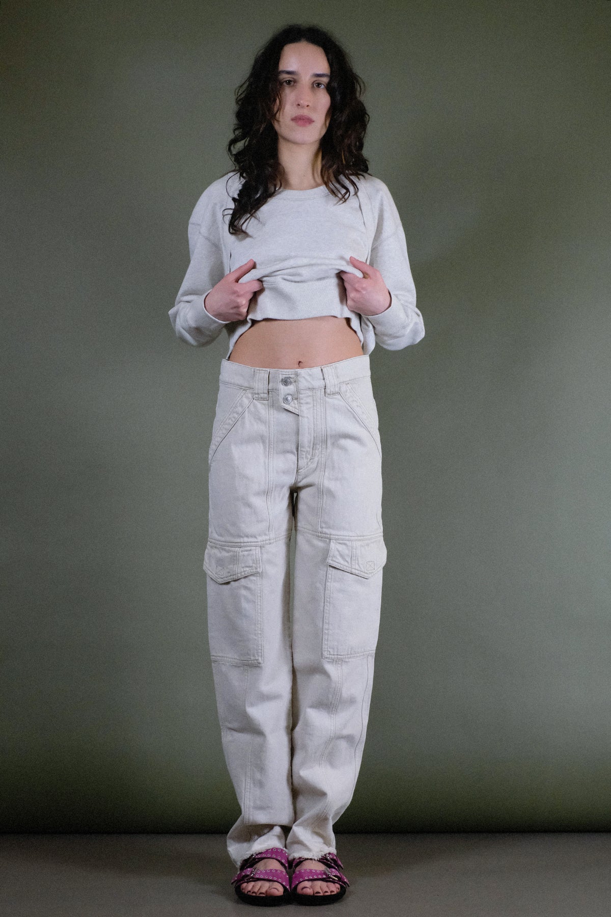 New ISABEL MARANT ETOILE Corduroy Pants Jeans 38 FR 4 6 US Olive Khaki  Brown | eBay